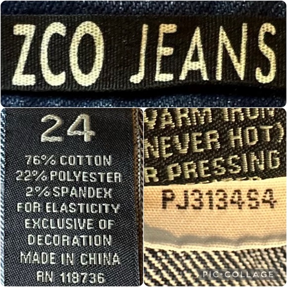 ZCO Womens Jeans Low Rise Bootcut Embellished Studded Embroidered Y2K Size 24 - Picture 16 of 16